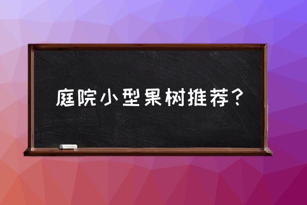小庭院里种哪些水果树好 庭院小型果树推荐? 小庭院里种哪些水果树好 庭院小型果树推荐?