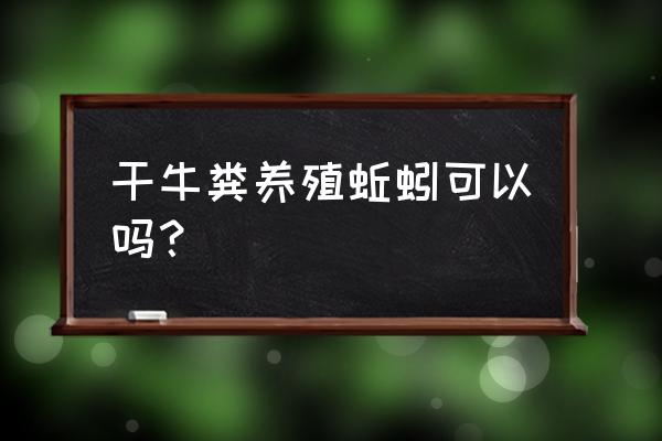自己怎么用牛粪养蚯蚓 干牛粪养殖蚯蚓可以吗? 自己怎么用牛粪养蚯蚓 干牛粪养殖蚯蚓可以吗?