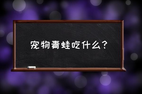 宠物青蛙吃什么怎么养的 宠物青蛙吃什么? 宠物青蛙吃什么怎么养的 宠物青蛙吃什么?