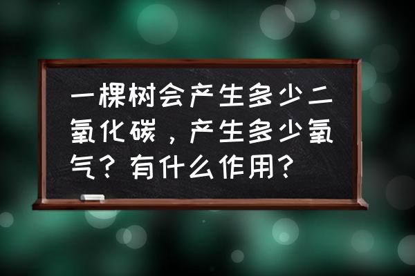 树的用处有哪些 一棵树会产生多少二氧化碳,产生多少氧气?有什么作用? 树的用处有哪些 一棵树会产生多少二氧化碳,产生多少氧气?有什么作用?